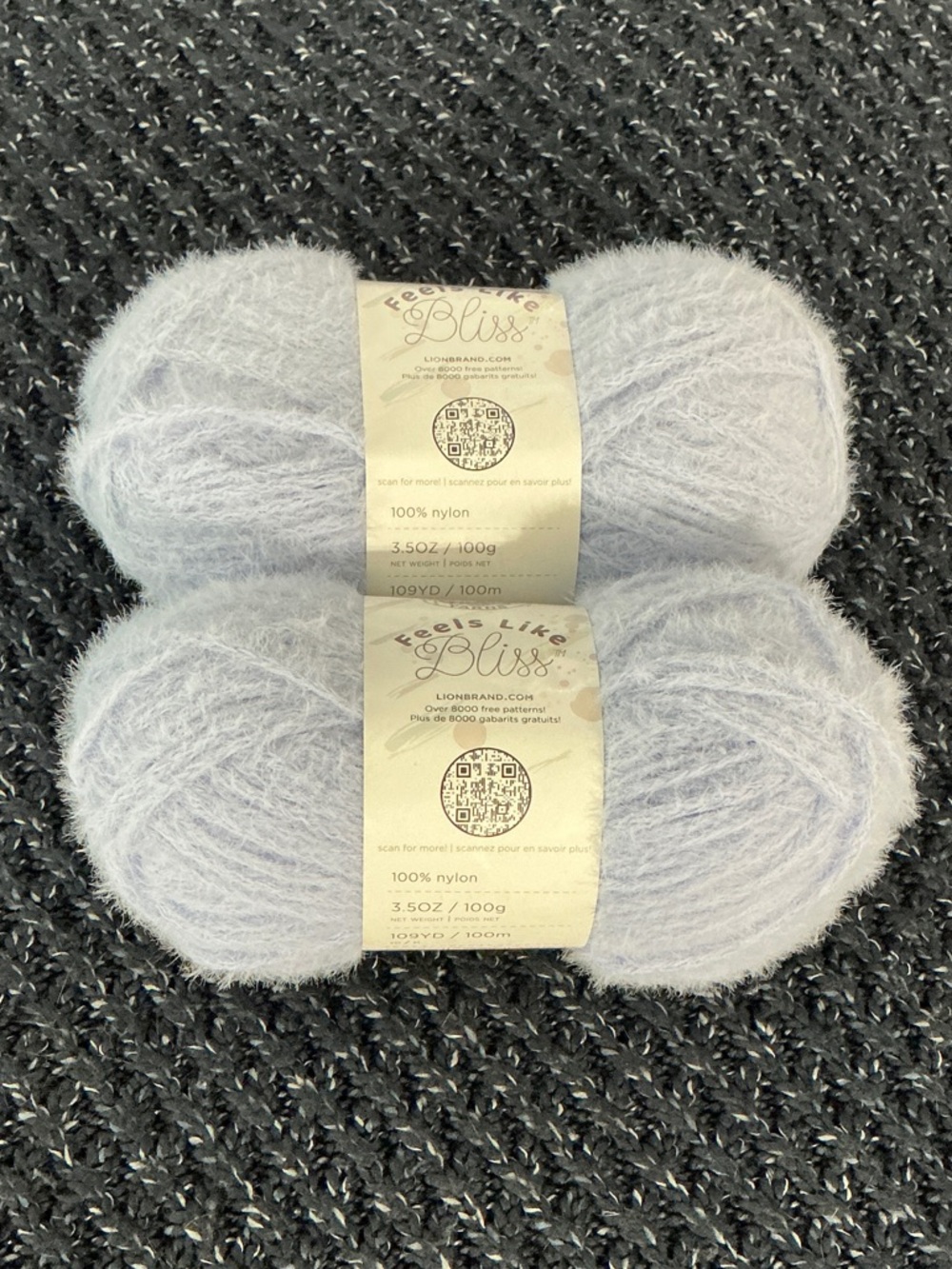 Feels Like Bliss Soft Nylon Yarn Skeins - Light Gray